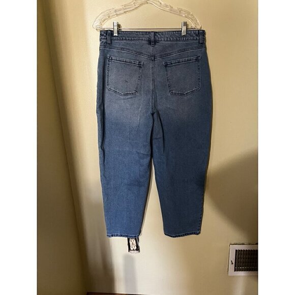 High-Rise Straight Leg Blue Denim Jeans Size 12 Style & Co - Picture 2 of 10